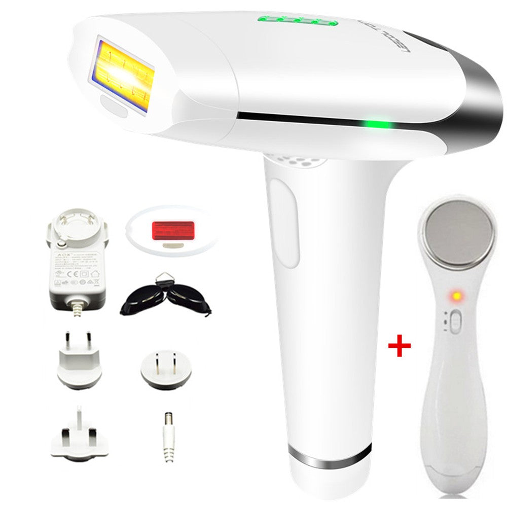 Laser Hair Removal Machine With Portable Beauty Instrument Set Painless Laser Epilator & Anti-Ageing Facial Skin Appliance Kit Permanent Hair Removal Device Electric Body Hair Trimmer & Facial Massager